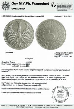 5 DM 1958 J ss inkl. Gutachten